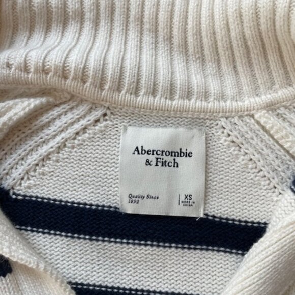 Abercrombie Striped Notch-Neck Sweater Size XS - Picture 6 of 7